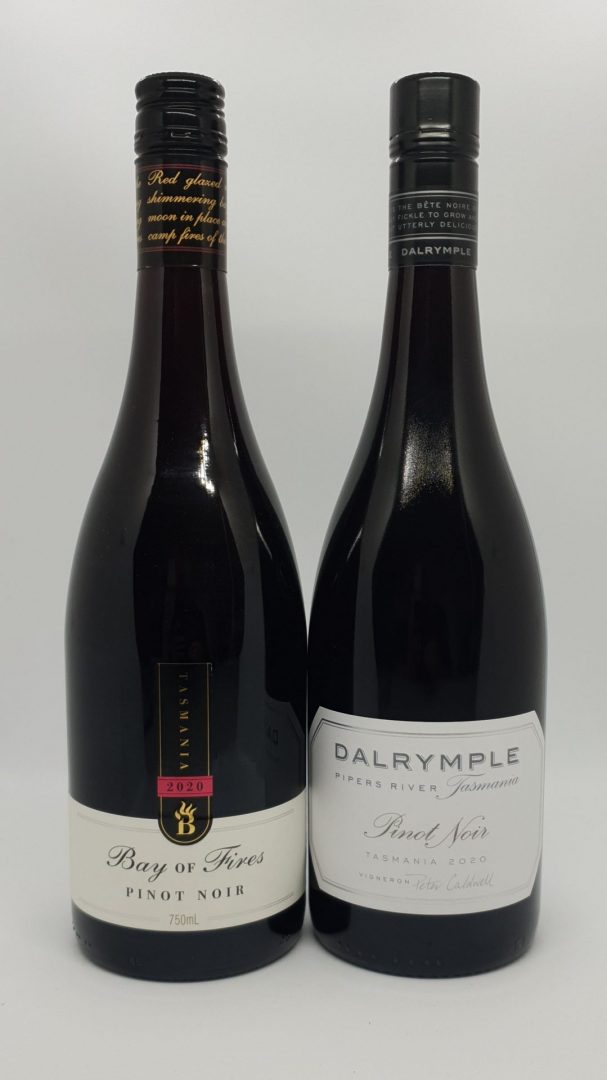 The Pinot Club February 2022 Releases: Bay of Fires 2020 Pinot Noir $62 & Dalrmple Pinot Noir 2020 $38
