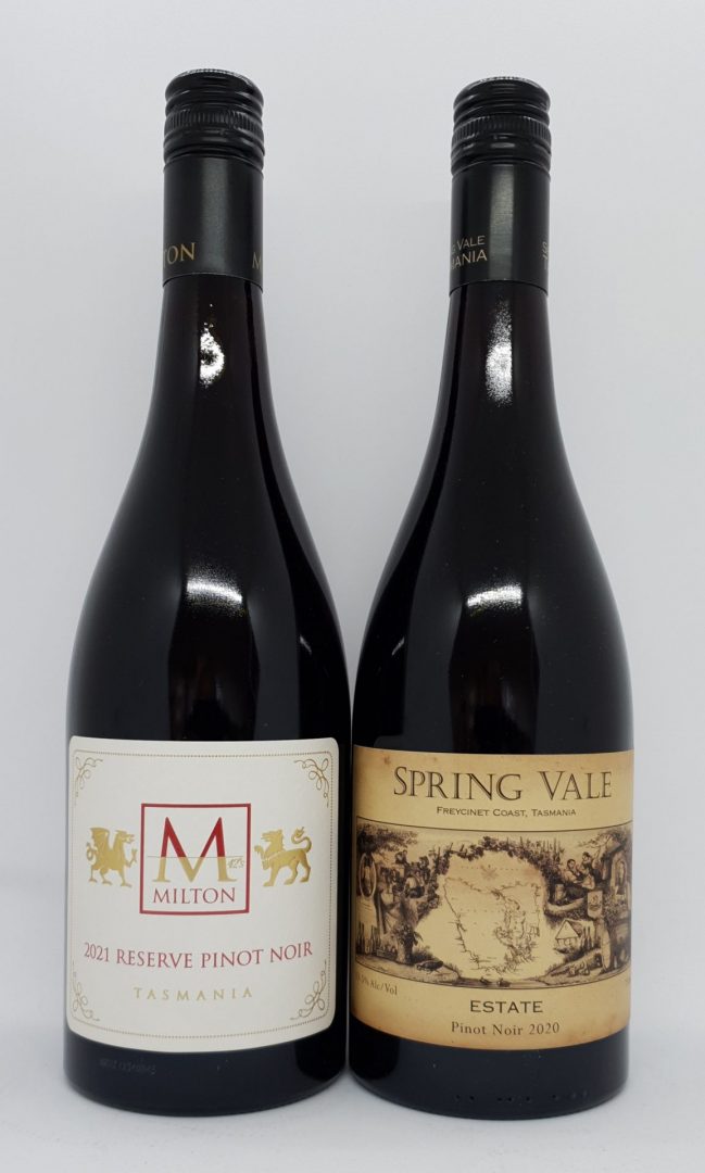 December 2023 Releases: Milton 2021 Reserve Pinot Noir $58 & Spring Vale Estate 2020 Pinot Noir $58