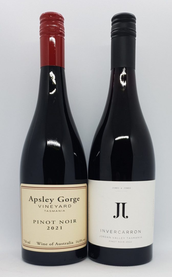 August 2024 Releases: Apsley Gorge 2021 Pinot Noir $65 & Invercarron 2022 Pinot Noir $45